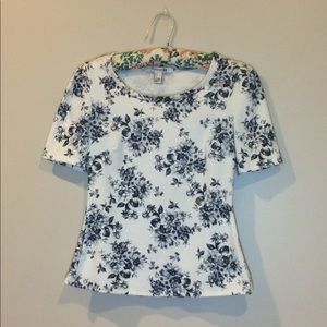 Forever 21 Navy Floral Shirt